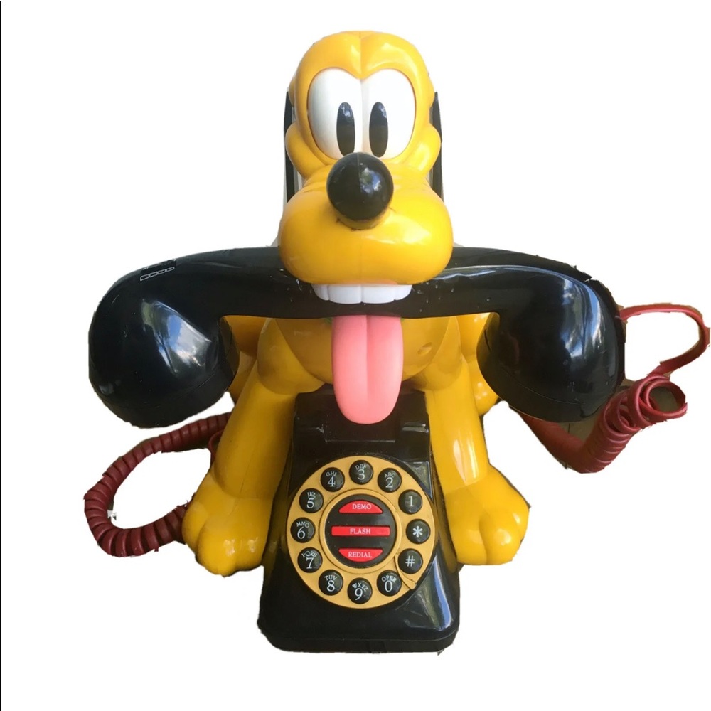 DISNEY Vintage Pluto Talking Telephone Push Button Phone Decor - Picture 1 of 12